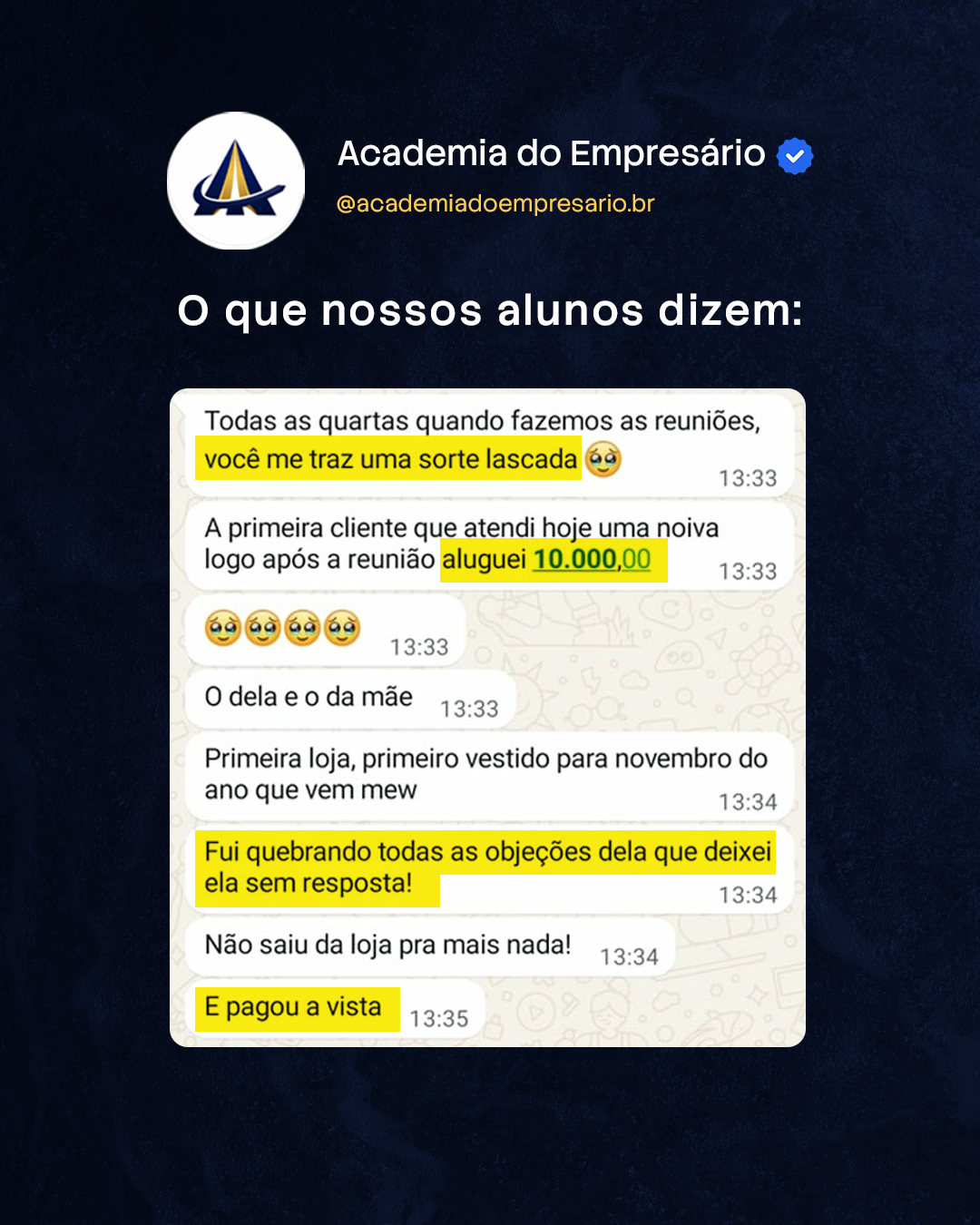 Depoimento Resultado 10k